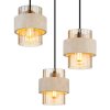 Globo Daren suspension design moderne 3 lampes ronde Ø 37,5 cm E27 40 W pour salle à manger