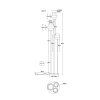 Globo Daren lampadaire sur pied moderne pour salon, 3 lumières E27 167 cm