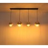 Globo Daren suspension moderne allongée à 4 feux E27 pour salle à manger, cuisine et salon
