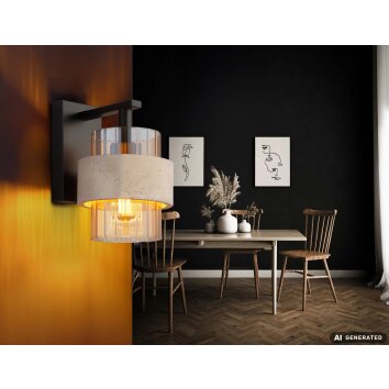 Globo Daren applique murale intérieure design carré pour salon et couloir E27 40 W