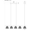 Globo Lyndon suspension luminaire allongée 4 lampes E14 salle à manger cuisine