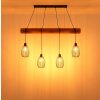 Globo Berti suspension linéaire industrielle à 4 lampes, luminaire pour espace repas