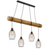 Globo Berti suspension linéaire industrielle à 4 lampes, luminaire pour espace repas
