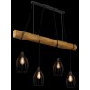 Globo Berti suspension linéaire industrielle à 4 lampes, luminaire pour espace repas