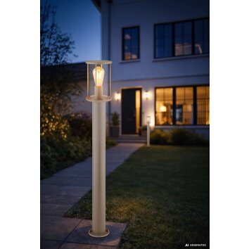 Globo Gracey borne lumineuse d'extérieur borne de jardin E27 moderne à ampoule apparente