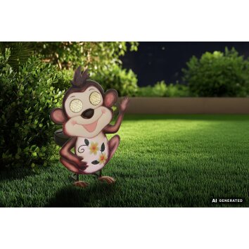 Globo FLAUGI LED lampe solaire singe décoratif pour extérieur, allée et jardin