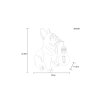 Globo DOGLI lampe solaire chien décorative à poser LED pour extérieur et allée