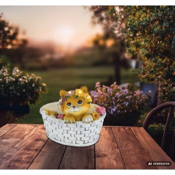 Globo Solar lampe solaire décorative panier de fleurs LED à 8 flammes pour extérieur