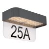 Globo NUMERO applique murale solaire LED à détecteur de mouvement pour extérieur