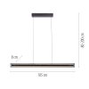 Schöner Wohnen-Kollektion LENA suspension LED linéaire pour salle à manger 105 cm