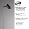 Schöner Wohnen-Kollektion RIK lampadaire de lecture GU10 140 cm, interrupteur à pied