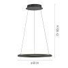 SCHÖNER WOHNEN-Kollektion QUILLO suspension ronde LED, hauteur réglable, 60 cm
