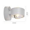 SCHÖNER WOHNEN-Kollektion CHIA applique murale LED globe, 2 flammes, 3000 K, 220 lm, 2 W