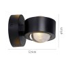 SCHÖNER WOHNEN-Kollektion CHIA LED 2-flammige Wandleuchte Up-Downlight