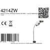 Steinhauer Lampadaire arqué Bambus, 5 abat-jour écru orientables pour le canapé