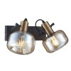 Steinhauer Applique murale Glaslic moderne à 2 lumières, verre ambré orientable