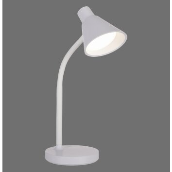 Leuchten Direkt lampe de bureau PIXIE blanche et réglable, LED 3000 Kelvin blanc chaud
