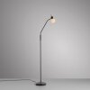 Leuchten Direkt, lampadaire LOKI à bras orientable et abat-jour sphérique blanc opale