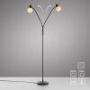 Leuchten Direkt Lampadaire LOKI, bras courbés, blanc opale, 3000 kelvins blanc chaud