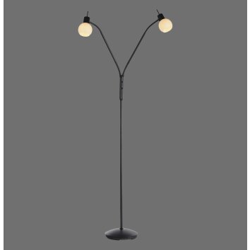 Leuchten Direkt Lampadaire LOKI, bras courbés, blanc opale, 3000 kelvins blanc chaud