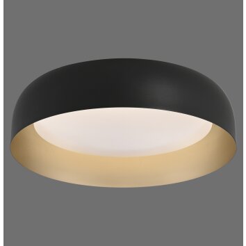 Leuchten Direkt plafonnier LED OSKO, mémoire, télécommande, blanc réglable 3000 Kelvin