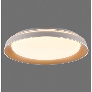 Leuchten Direkt Plafonnier LED SATI, forme ronde et plate, 3000 Kelvin blanc chaud