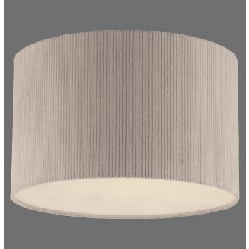 Leuchten Direkt Plafonnier DURO scandinave à abat-jour cylindrique en tissu beige côtelé