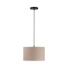 Leuchten Direkt Suspension DURO à abat-jour cylindrique plissé beige, hauteur réglable