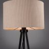 Leuchten Direkt lampadaire DURO à trois pieds avec abat-jour cylindrique beige