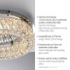 Leuchten Direkt plafonnier LED KULUNKA à facettes, 3000 Kelvin blanc chaud