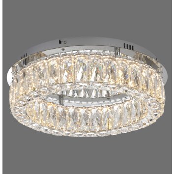 Leuchten Direkt plafonnier LED KULUNKA à facettes, 3000 Kelvin blanc chaud