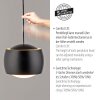 Leuchten Direkt Suspension LED moderne BALLINI, hauteur réglable, 3000 Kelvin blanc chaud