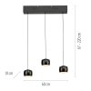 Leuchten Direkt Suspension LED moderne BALLINI, hauteur réglable, 3000 Kelvin blanc chaud