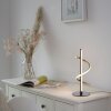 Leuchten Direkt Lampe à poser LED Emanda, bras courbé couleur laiton, 3000 Kelvin blanc chaud