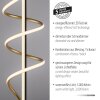 Leuchten Direkt lampadaire Emanda moderne à spirale dorée, LED 3000 Kelvin blanc chaud