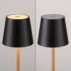 Leuchten Direkt Lampe à poser LED EURIA, 3000 Kelvin blanc chaud, IP54, abat-jour noir