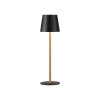 Leuchten Direkt Lampe à poser LED EURIA, 3000 Kelvin blanc chaud, IP54, abat-jour noir