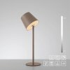 Leuchten Direkt lampe à poser BOTERIA, abat-jour brun inclinable, LED sable