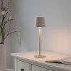 Leuchten Direkt lampe à poser BOTERIA, abat-jour brun inclinable, LED sable