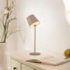Leuchten Direkt lampe à poser BOTERIA, abat-jour brun inclinable, LED sable