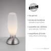 Paul Neuhaus Lampe à poser JOY avec abat-jour galbé blanc, 3000 Kelvin blanc chaud