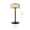 Paul Neuhaus, lampe à poser LED RIKA à variateur tactile avec mémoire, design moderne