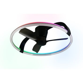 Reality Ventilateur de plafond lumineux Stockholm, dimmable, blanc réglable 2700-6500 Kelvin