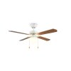 Reality Ventilateur de plafond lumineux Hammerfest rétro à 3 vitesses, pales brunes
