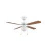Reality Ventilateur de plafond lumineux Hammerfest rétro à 3 vitesses, pales brunes