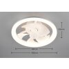 Reality Ventilateur de plafond Pajala, LED, blanc réglable 2700-6500 Kelvin
