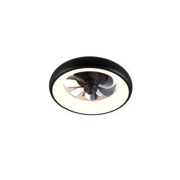 Reality Ventilateur de plafond lumineux Muonio rond, blanc réglable 2700-6500 Kelvin