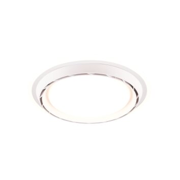 Reality Ventilateur de plafond lumineux Saarela blanc, mémoire, dimmable par télécommande
