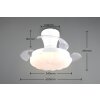 Reality Ventilateur LED Boras, blanc réglable 2700-6500 Kelvin, dimmable, télécommande