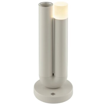 Brilliant Leuchten Lampe à poser Sayu LED à double tube beige, 2700 Kelvin blanc chaud